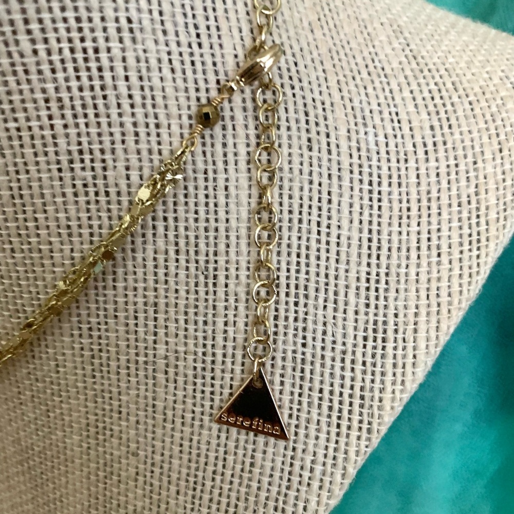 Anthropologie Serefina Feather Necklace in Gold - Picture 7 of 8